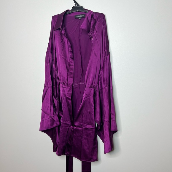 Retrofete Scottie Silk Mini Shirt Dress - Picture 15 of 15